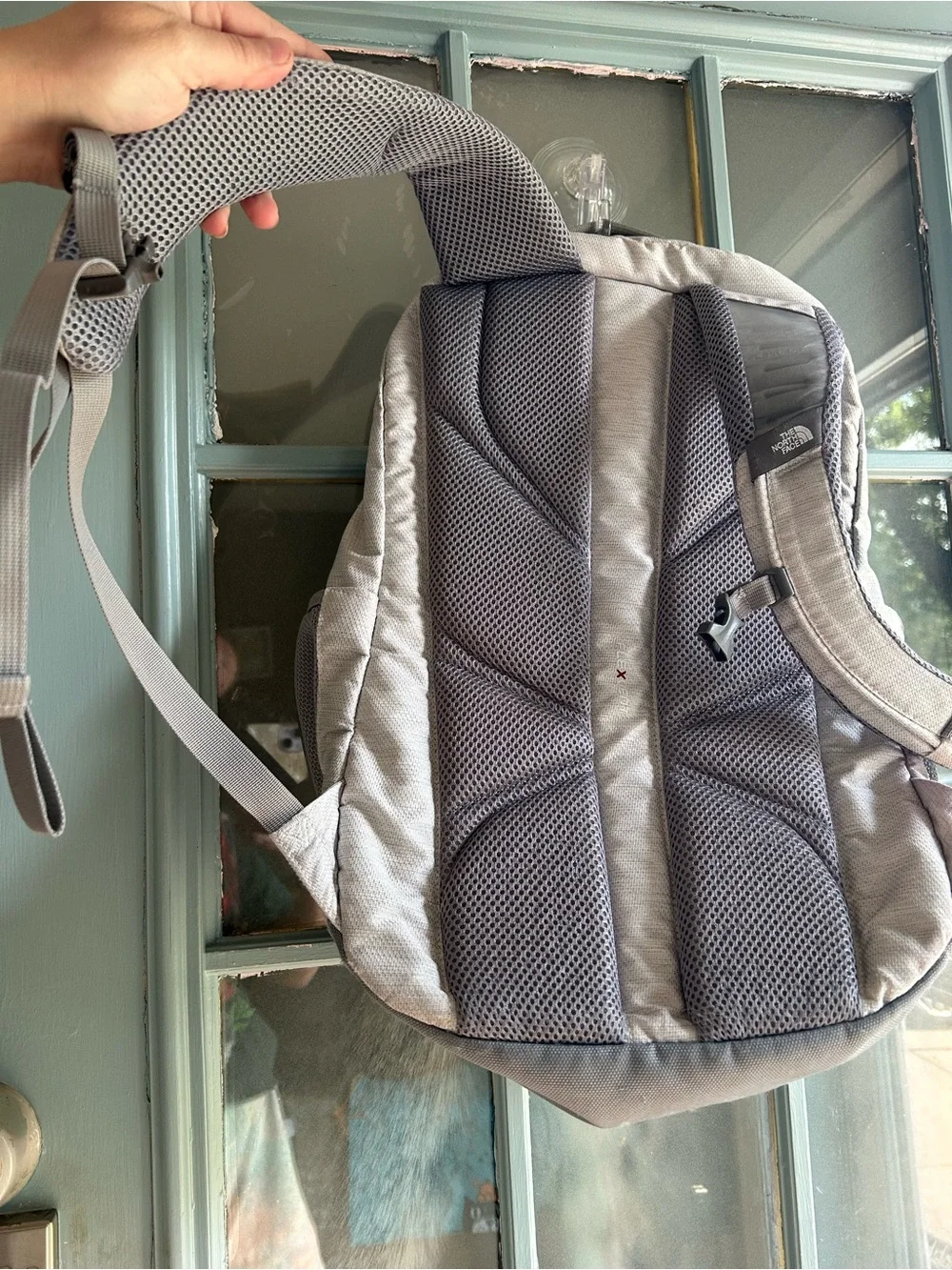 The North Face Women’s Jester Backpack Travel Laptop Bag Heathered Gray White